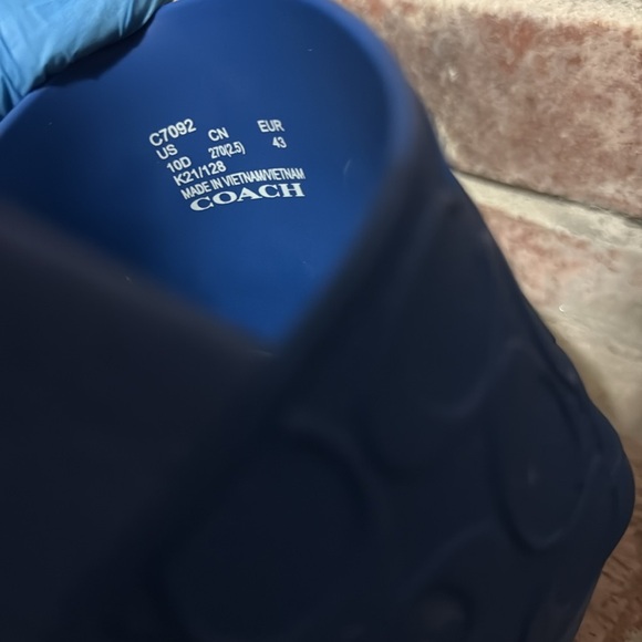 Mens Coach blue monogram slides size 10 - Picture 6 of 10